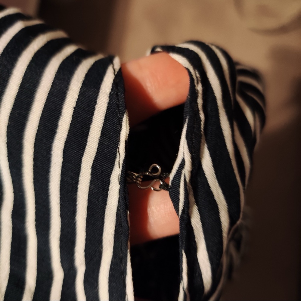 Faithfull the Brand Riley Black and White Maison Stripe Plunge Jumpsuit Halter - Picture 3 of 6
